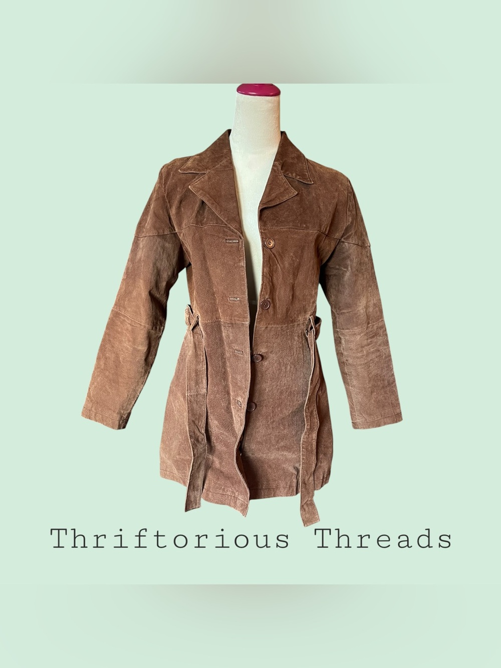 Vintage Leather Trench Coat